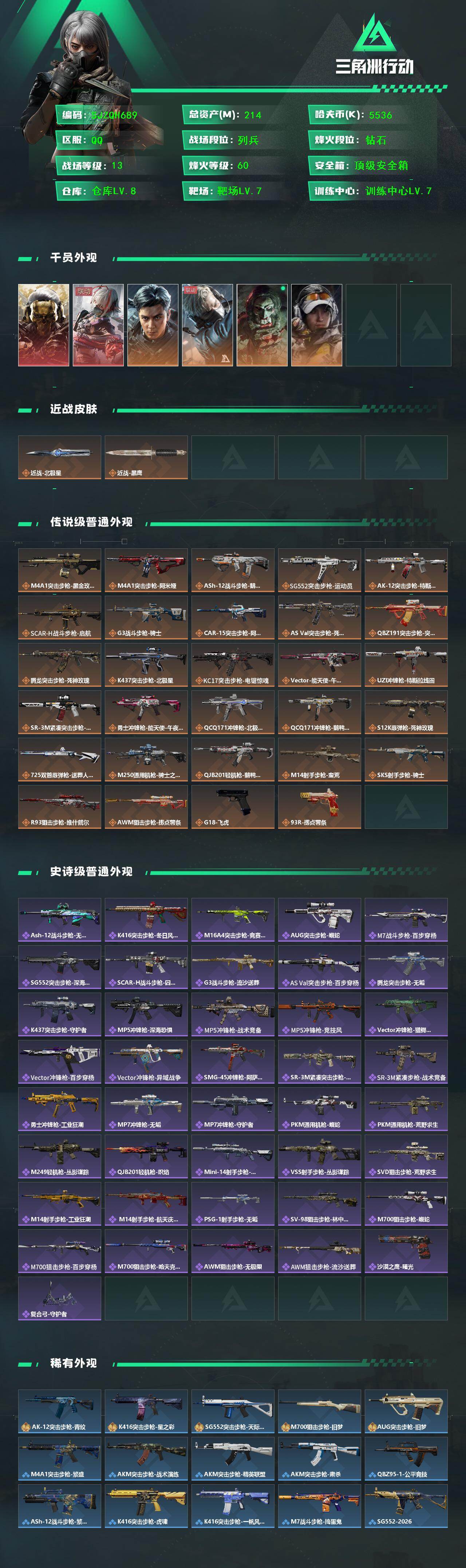 SJZQM442617三角洲行动账号详情图3