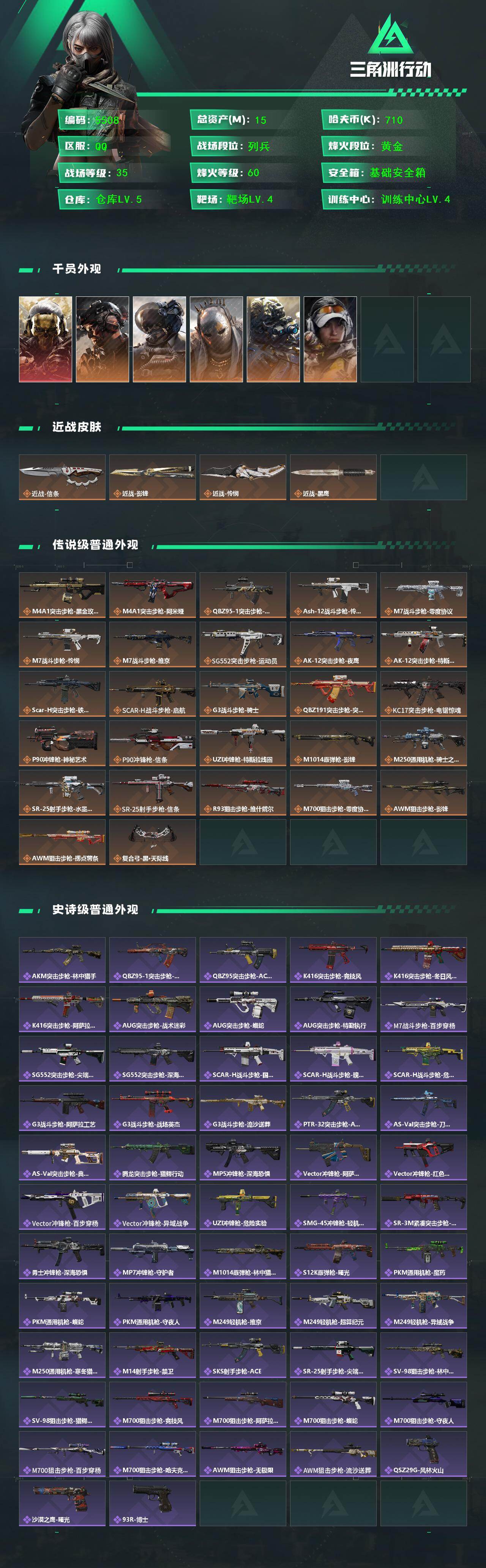 SJZCMW442392三角洲行动账号详情图2