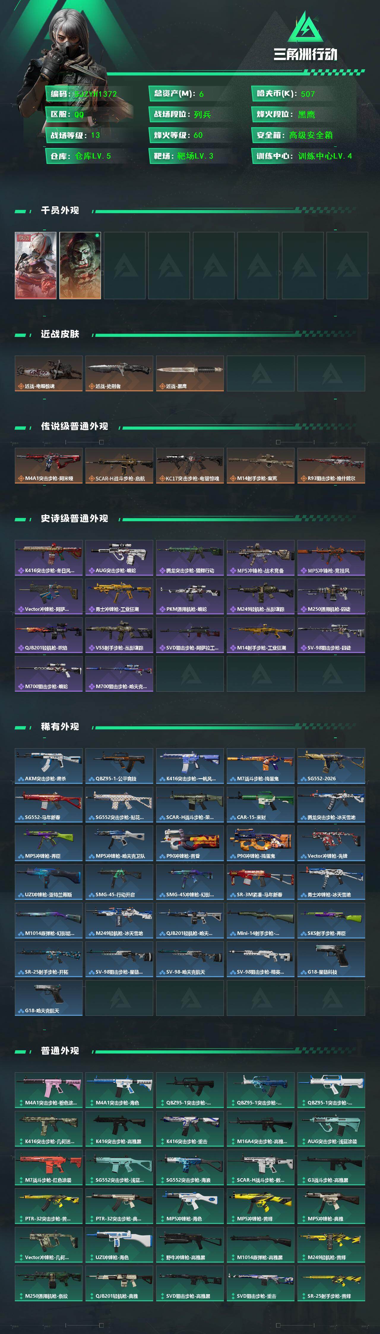 SJZEY442768三角洲行动账号详情图2