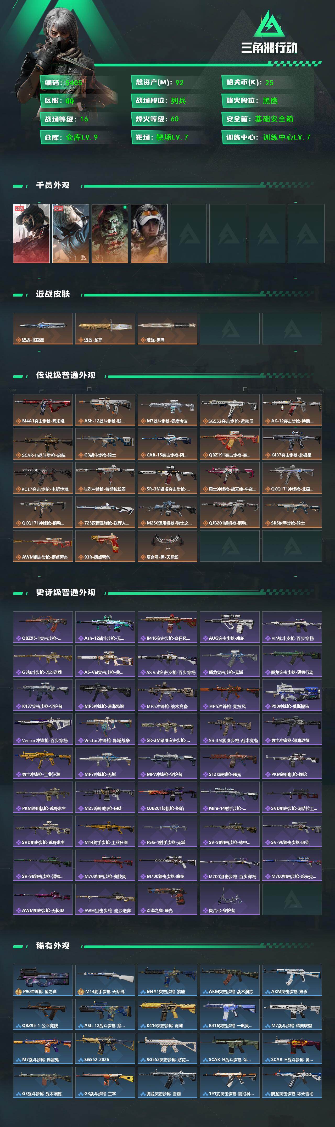 SJZCMW442544三角洲行动账号详情图2