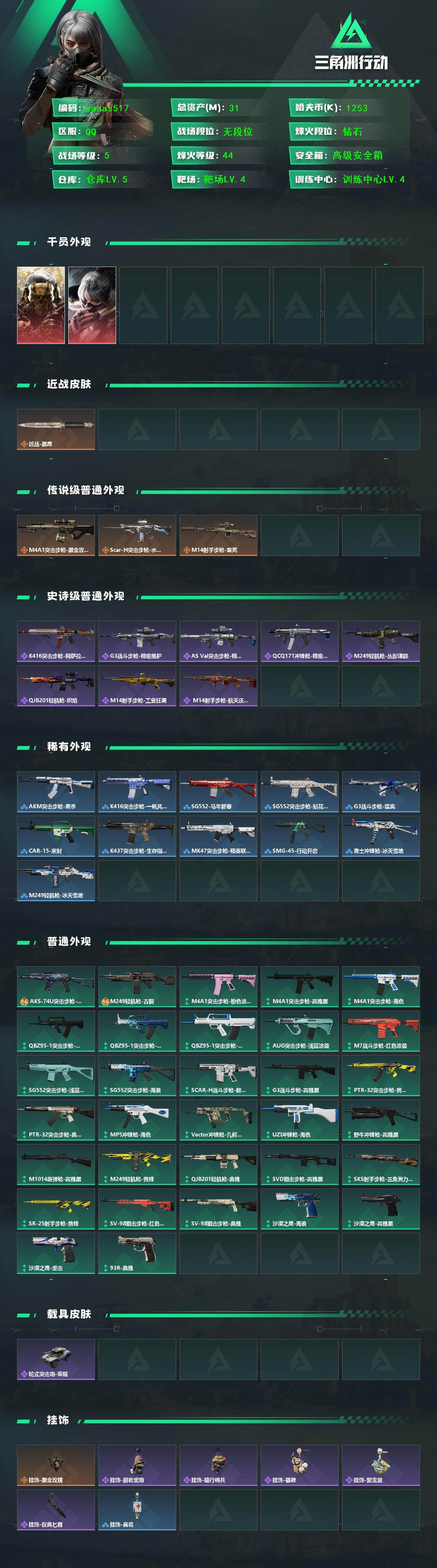 SJZCMW442655三角洲行动账号详情图2