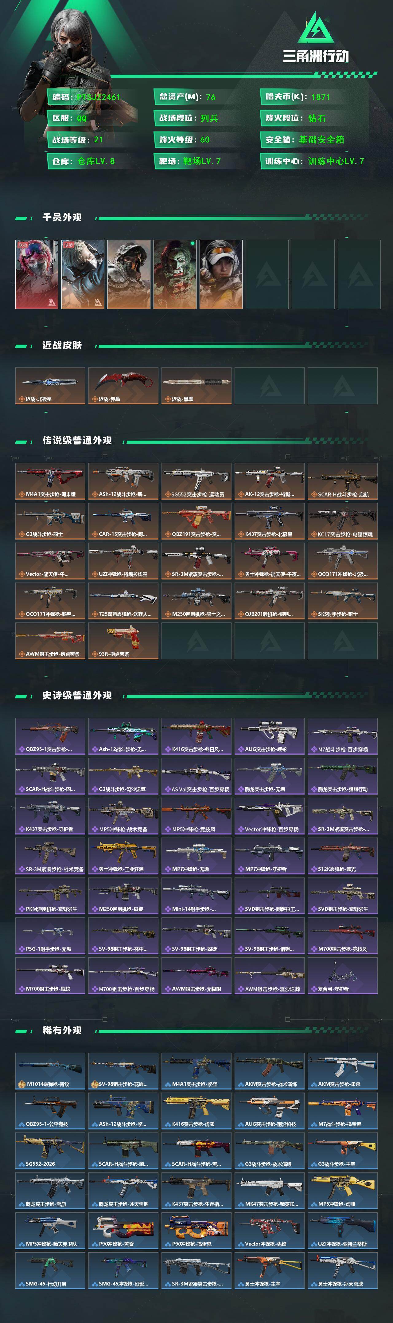 SJZCMW442334三角洲行动账号详情图2