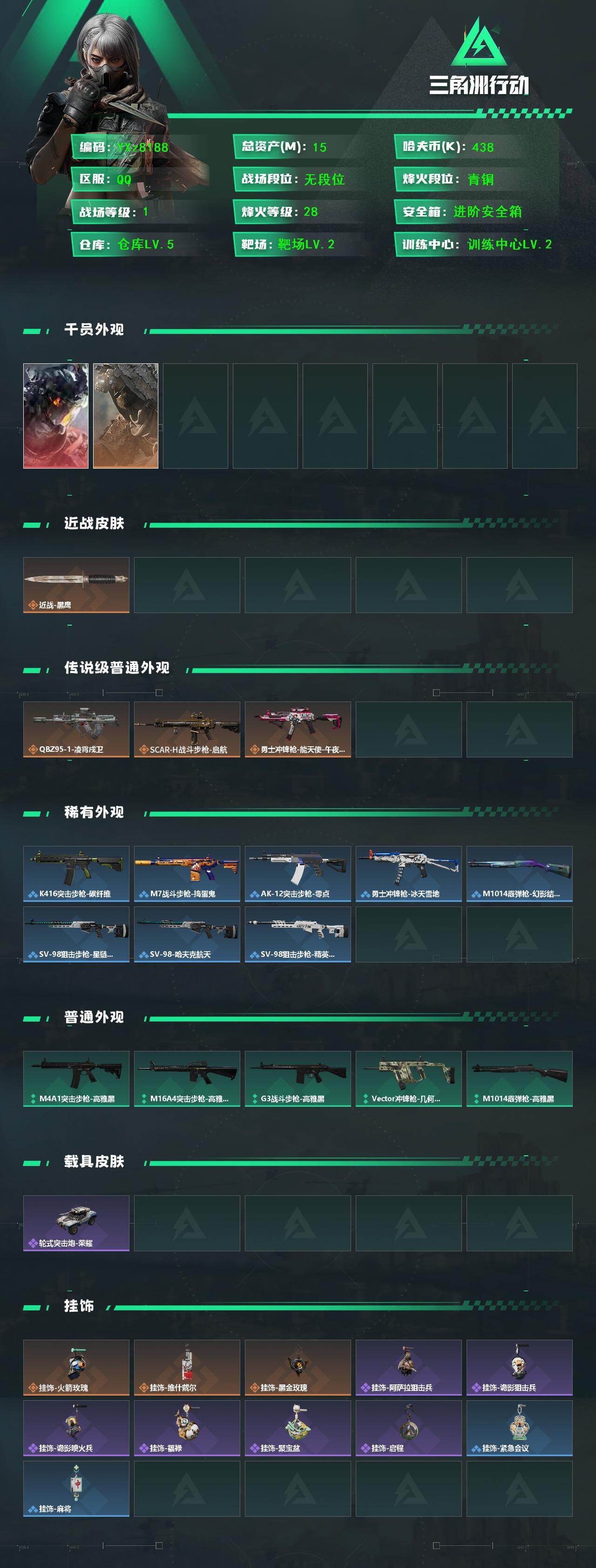 SJZCMW444753三角洲行动账号详情图2