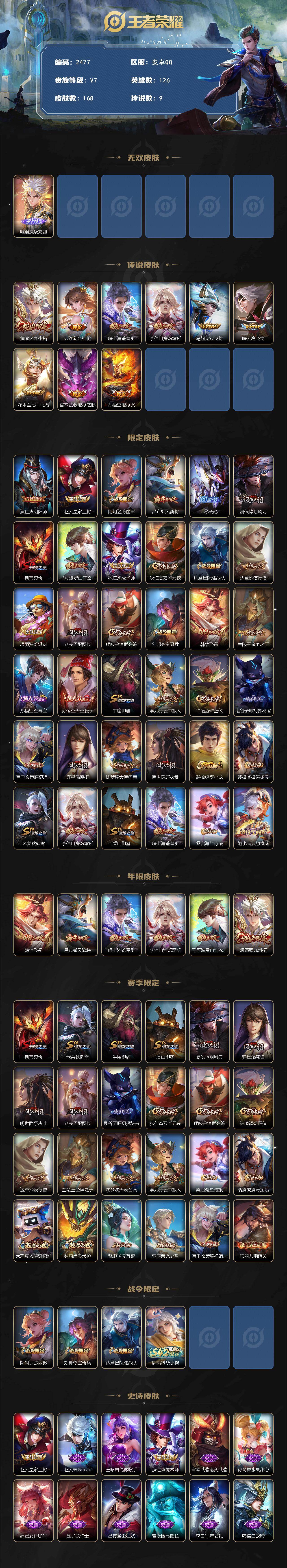 WZCMW4150323王者荣耀账号详情图2