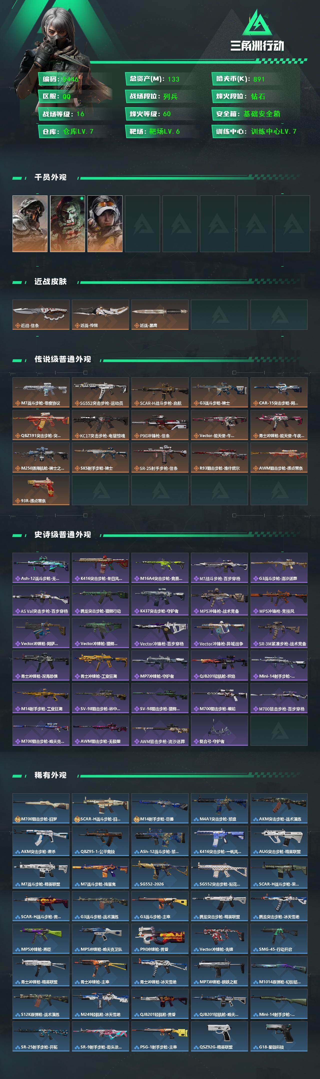 SJZCMW442587三角洲行动账号详情图2