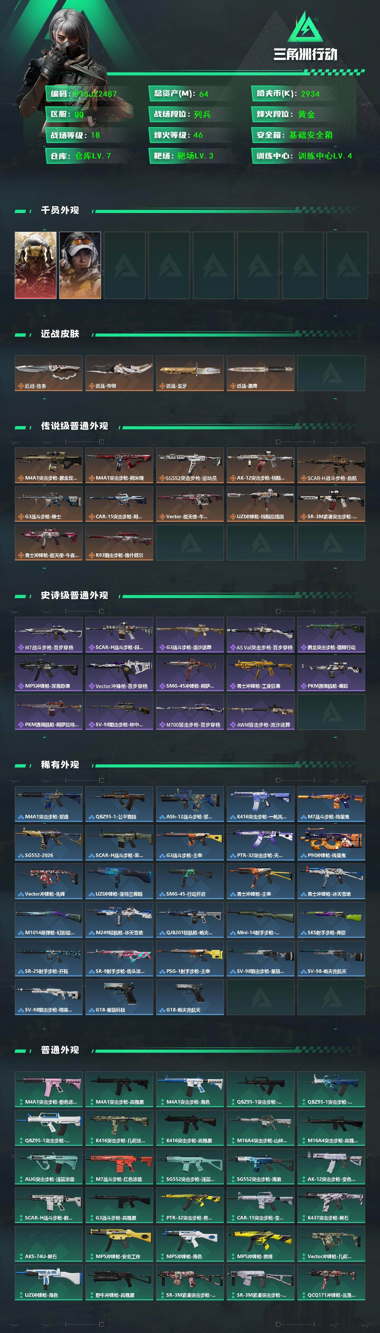 SJZCMW443295三角洲行动账号详情图2