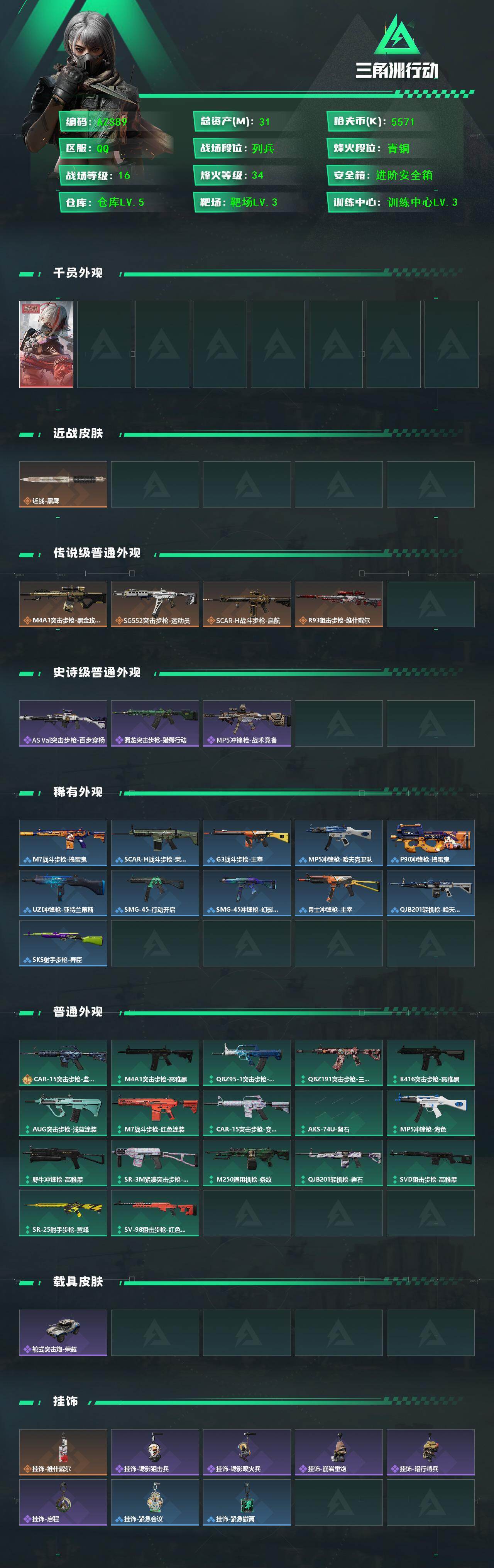 SJZQM447903三角洲行动账号详情图5