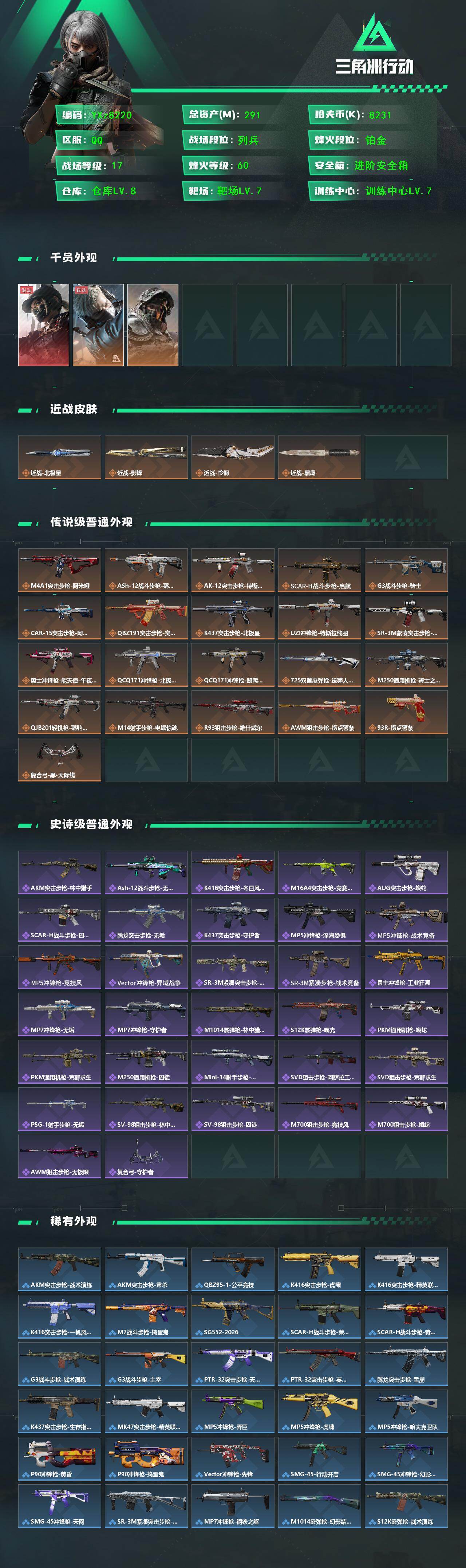 SJZCMW444275三角洲行动账号详情图2