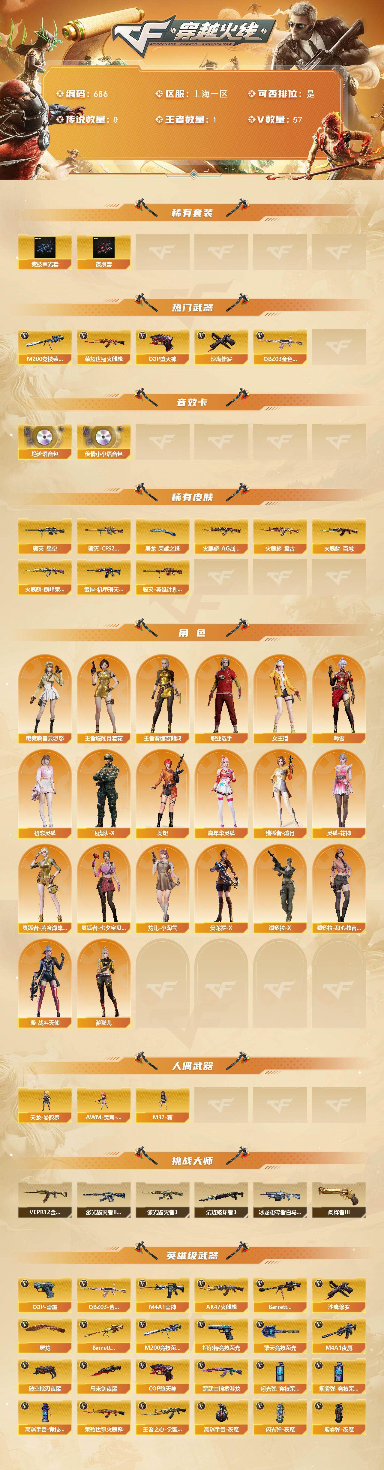 CFCMW441297穿越火线账号详情图2 CFCMW441297穿越火线账号详情图2