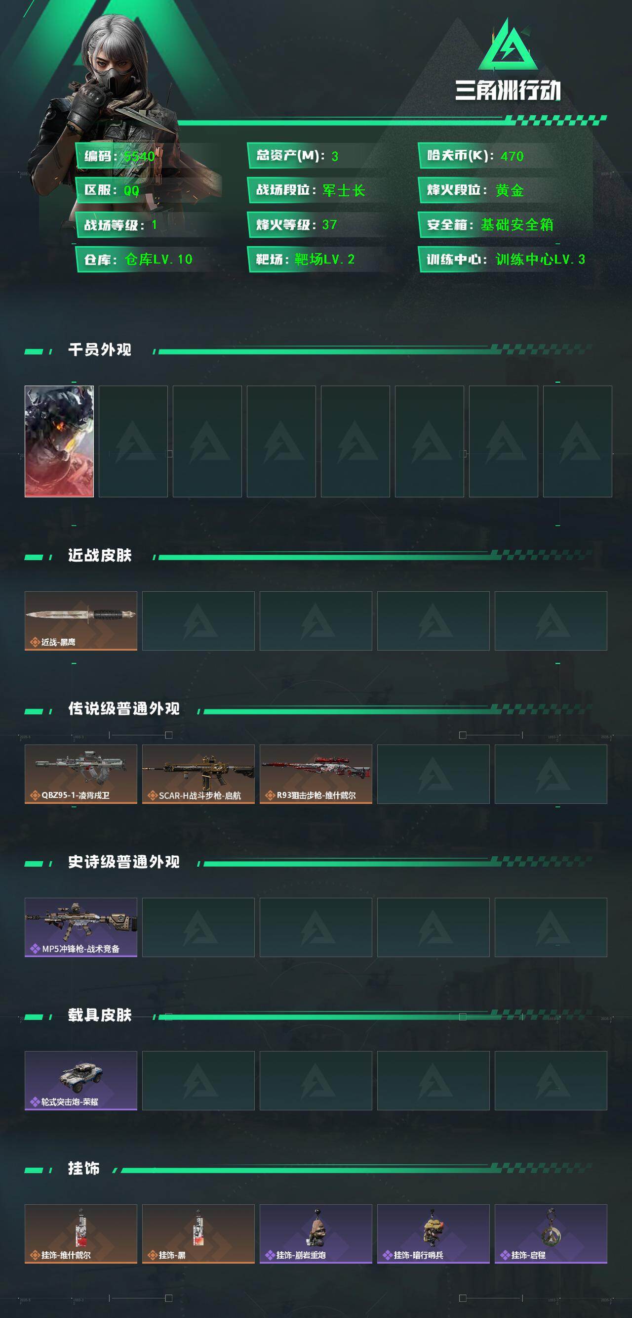 SJZCMW443788三角洲行动账号详情图2