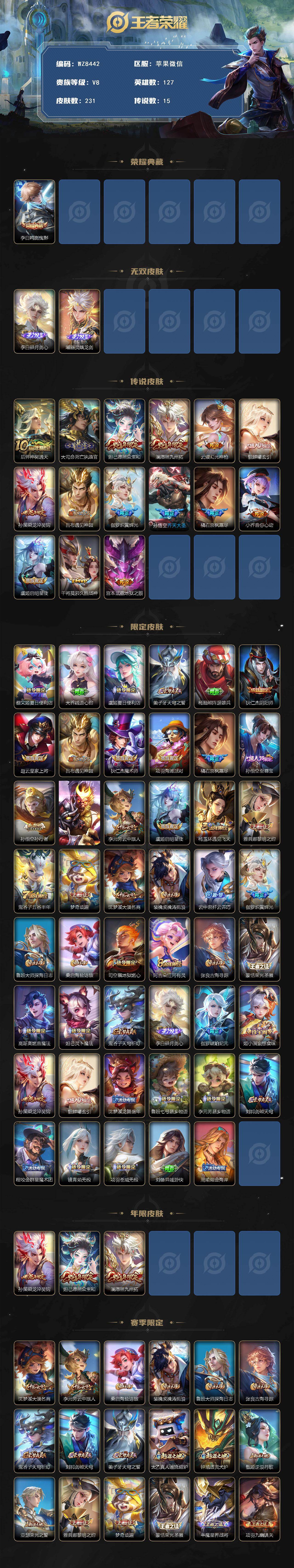 WZCMW4152655王者荣耀账号详情图2 WZCMW4152655王者荣耀账号详情图2