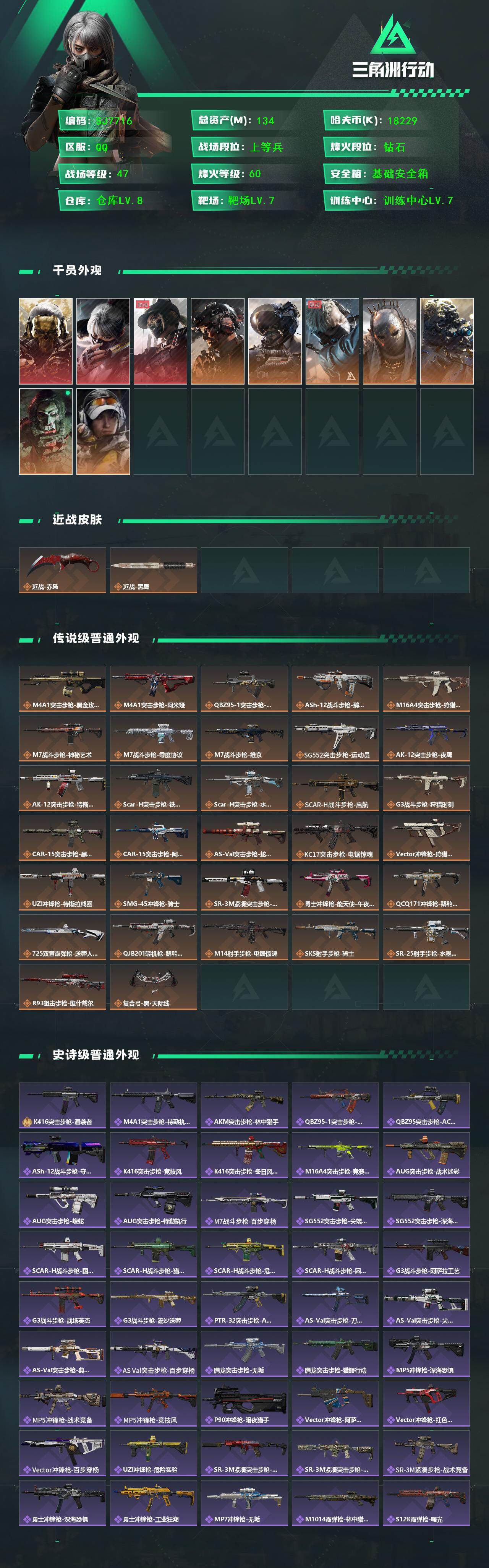 SJZQM452285三角洲行动账号详情图3