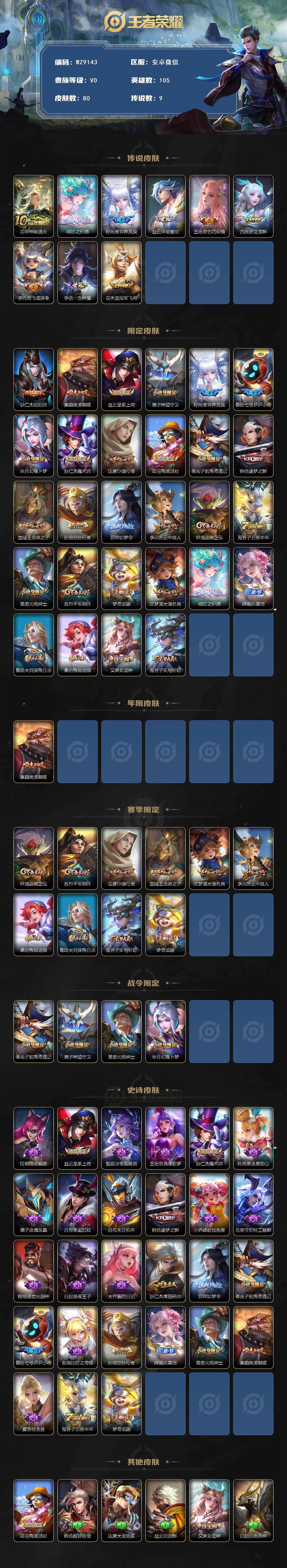 WZCMW4167818王者荣耀账号详情图2