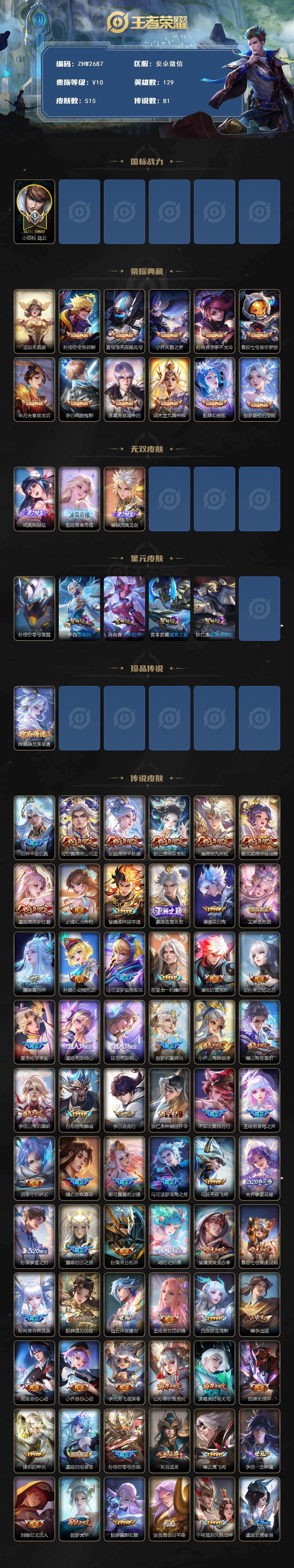 WZLX4154688王者荣耀账号详情图2