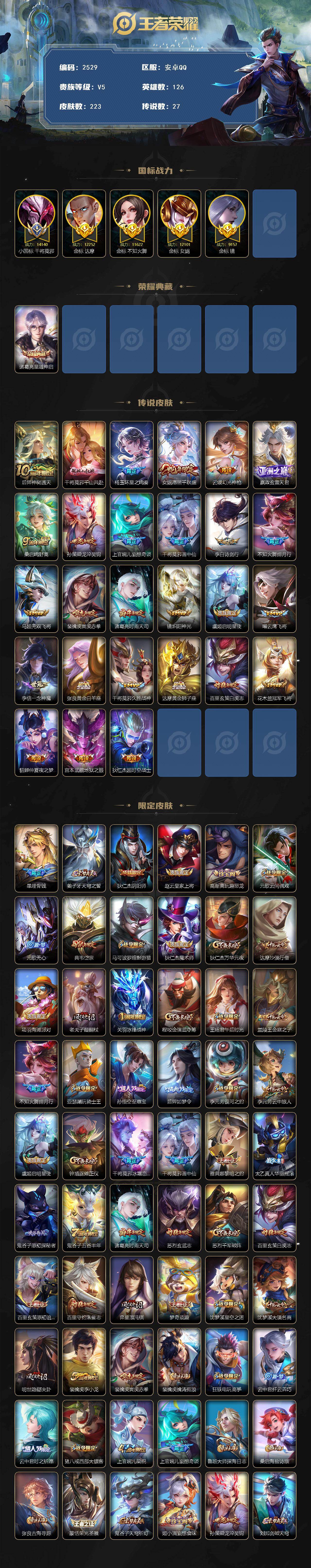 WZCMW4155379王者荣耀账号详情图2