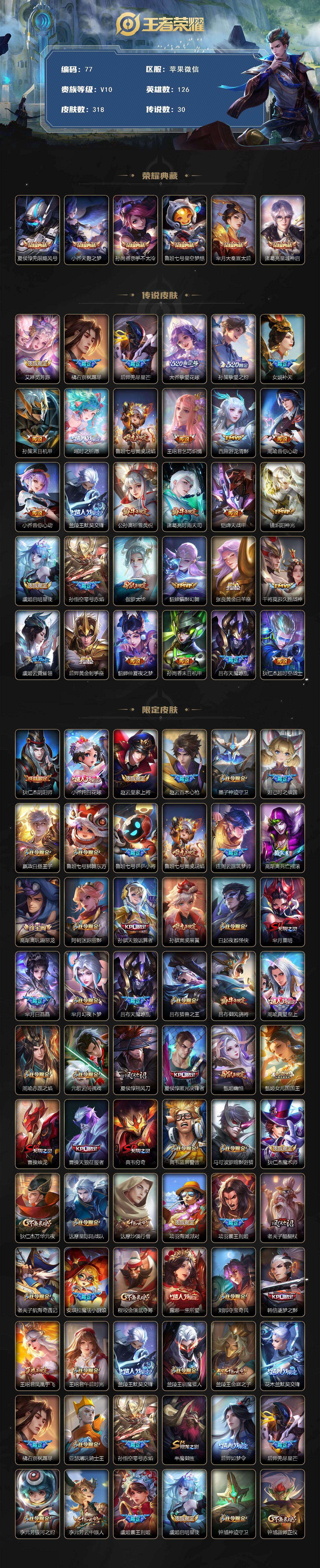 WZQYYX4155533王者荣耀账号详情图2