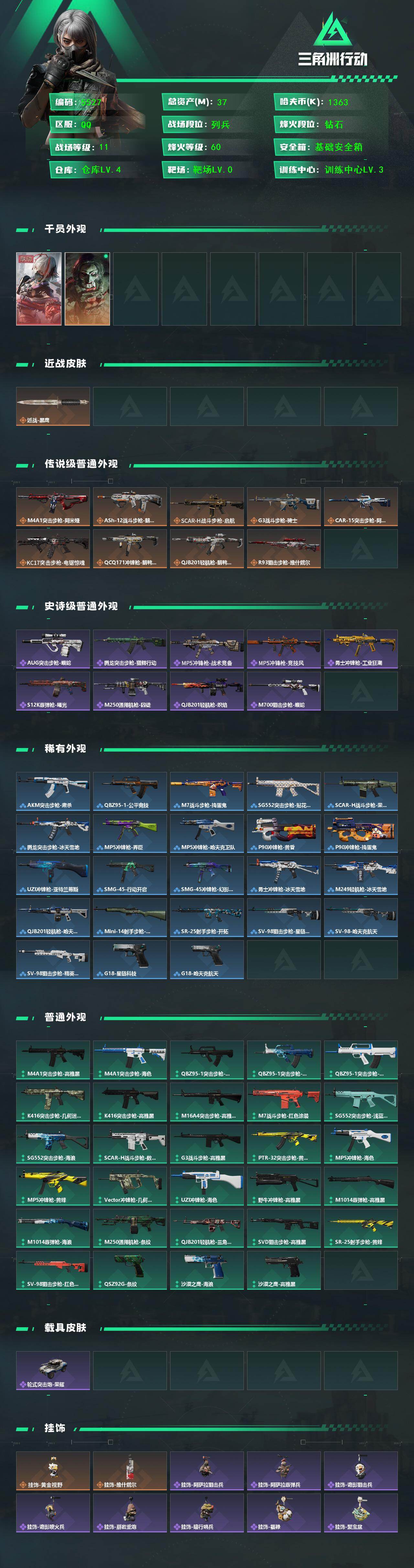 SJZCMW444590三角洲行动账号详情图2