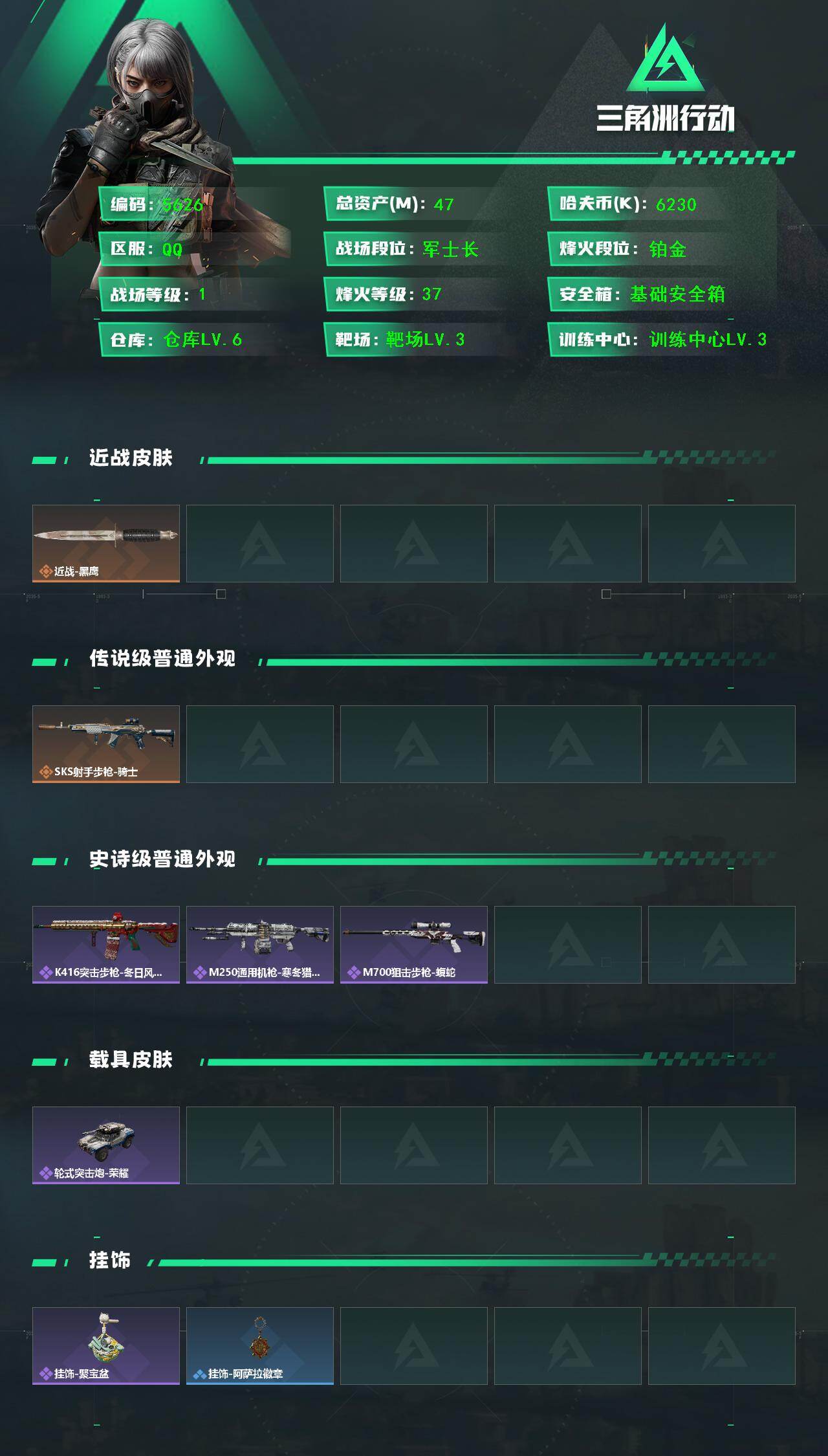 SJZCMW444601三角洲行动账号详情图2