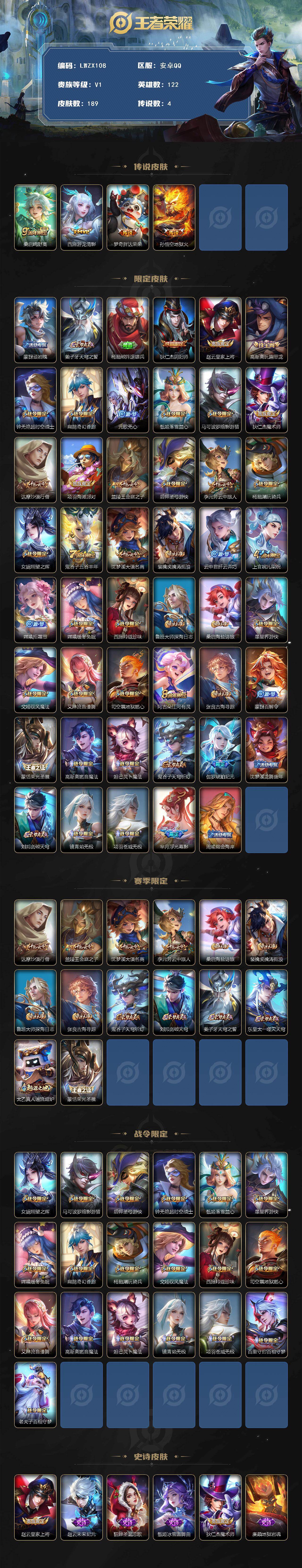 WZCMW4157575王者荣耀账号详情图2