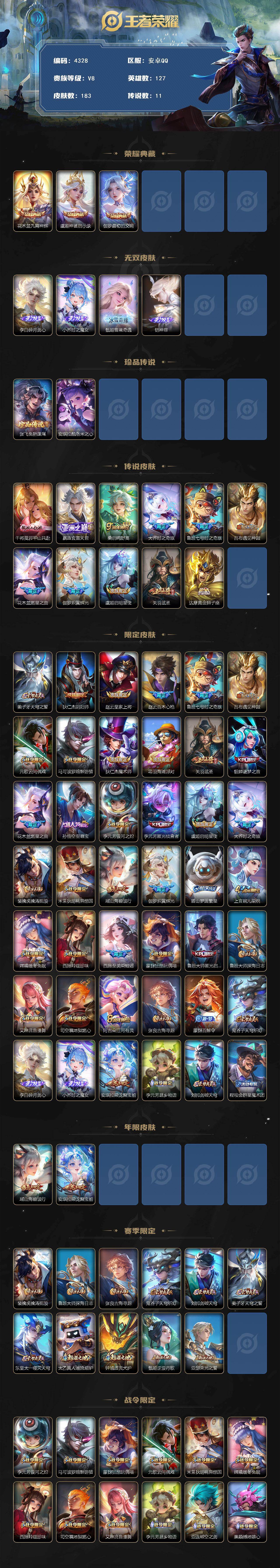 WZCMW4157125王者荣耀账号详情图2