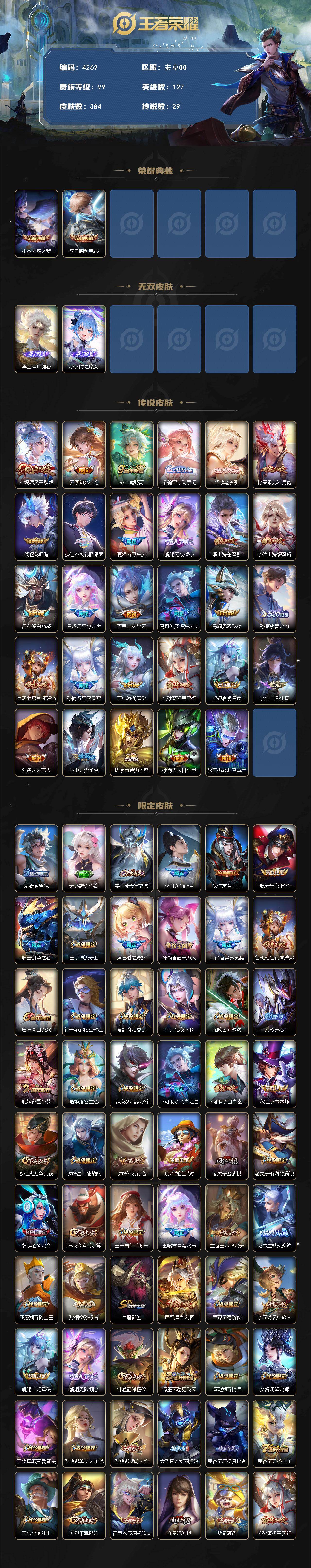 WZCMW4157144王者荣耀账号详情图2