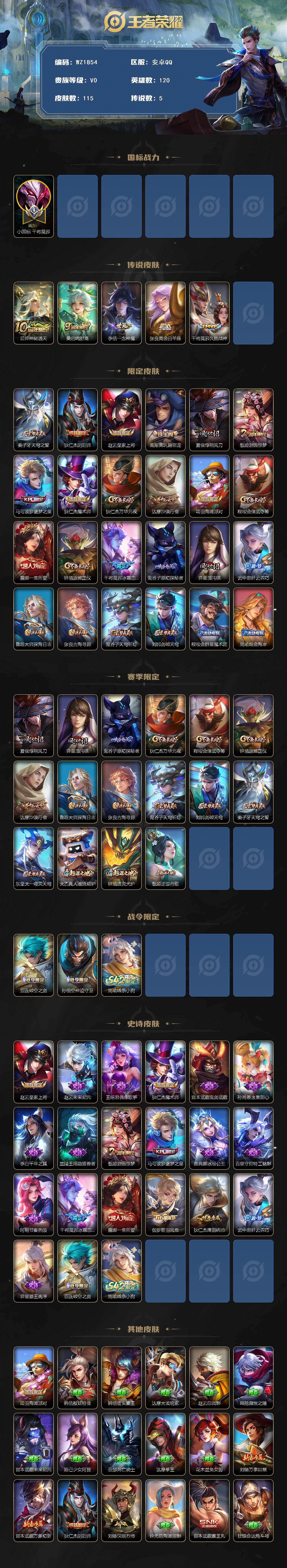 WZCMW4157180王者荣耀账号详情图2