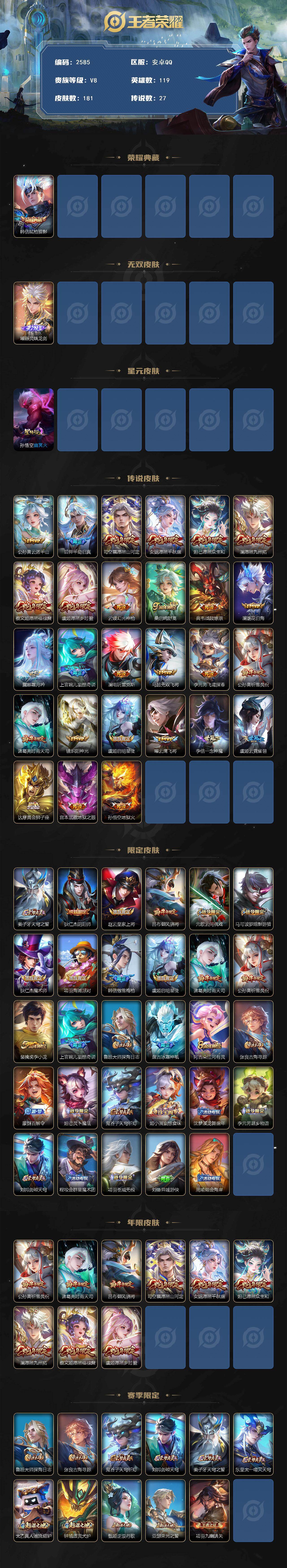 WZCMW4159503王者荣耀账号详情图2