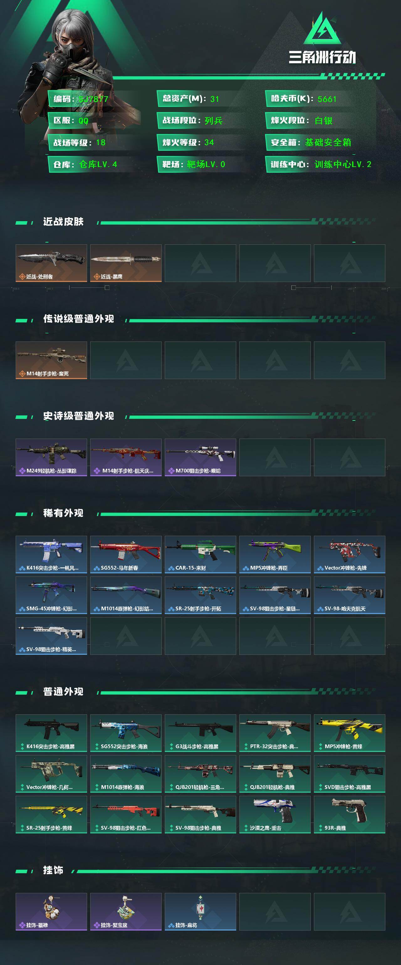 SJZEY445328三角洲行动账号详情图2