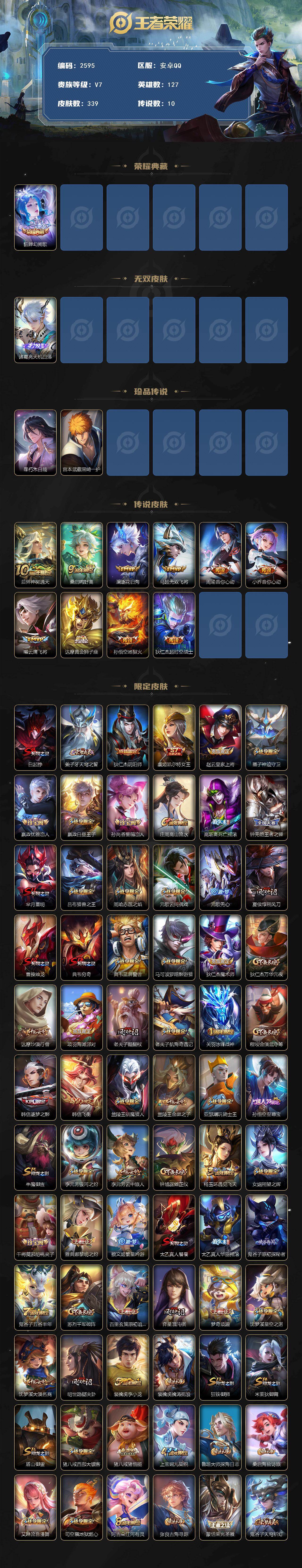 WZCMW4159997王者荣耀账号详情图2