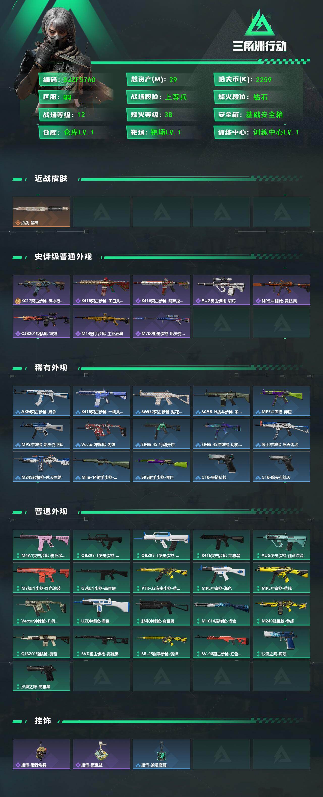 SJZEY446234三角洲行动账号详情图2