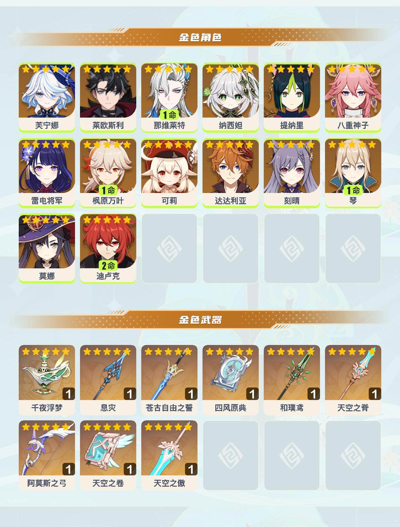 YSEY42260原神账号详情图3