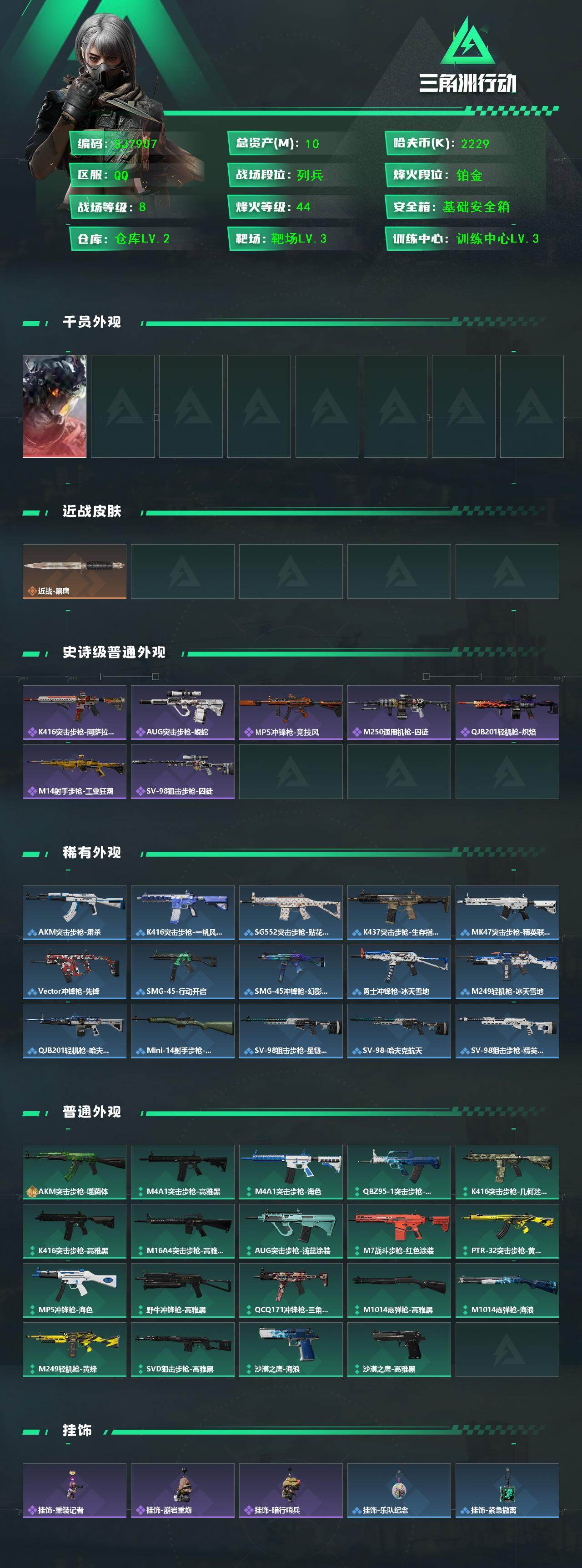 SJZEY445917三角洲行动账号详情图2