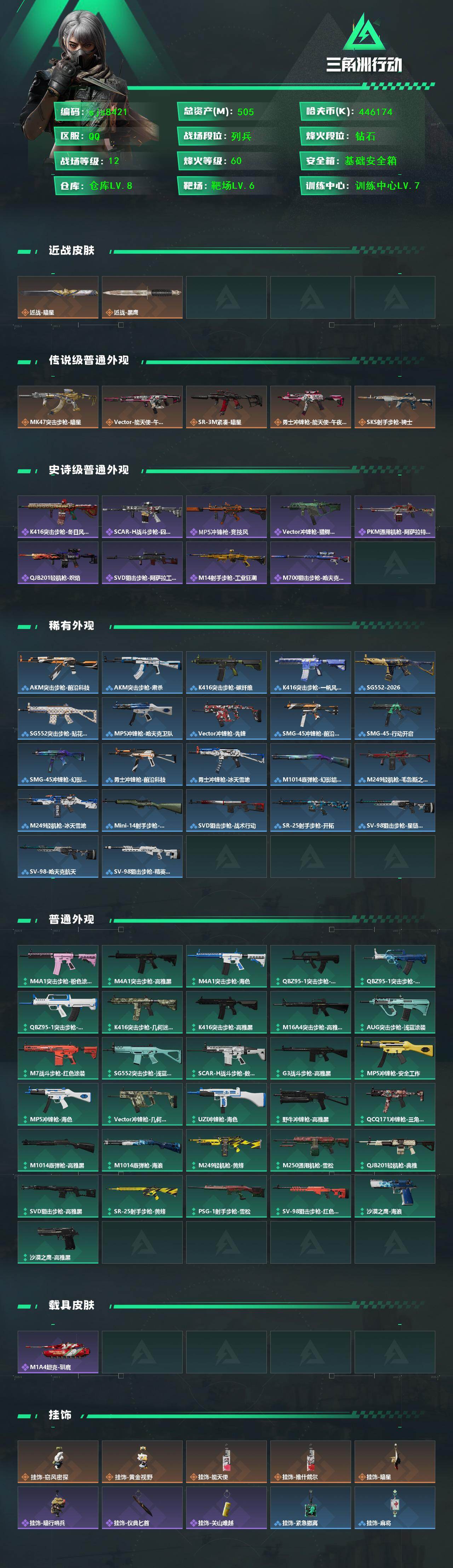 SJZCMW459572三角洲行动账号详情图2