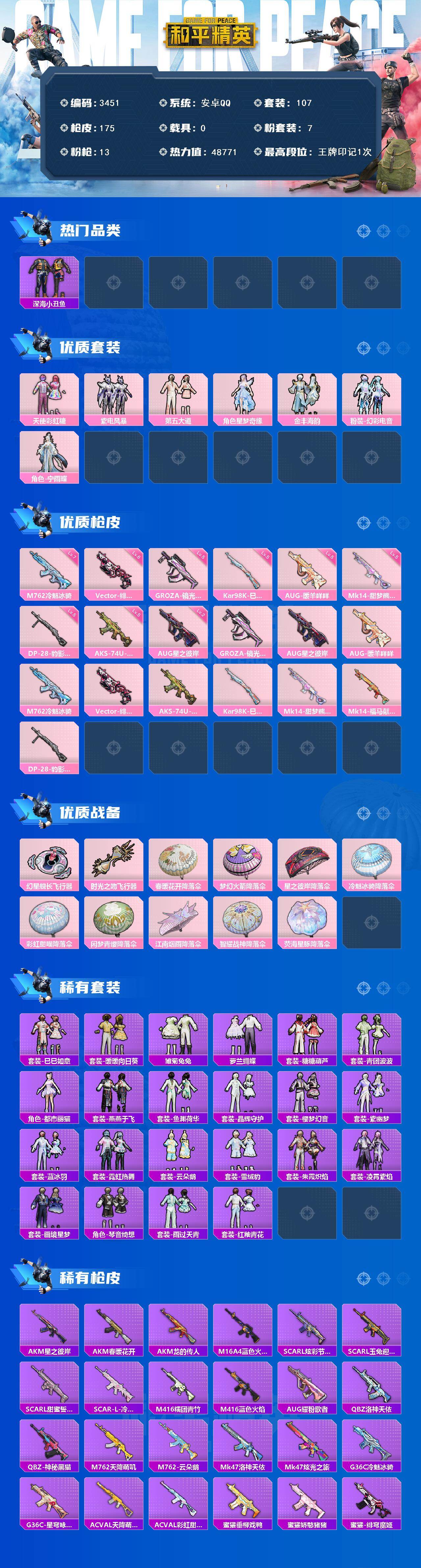 HPLX4123112和平精英账号详情图2