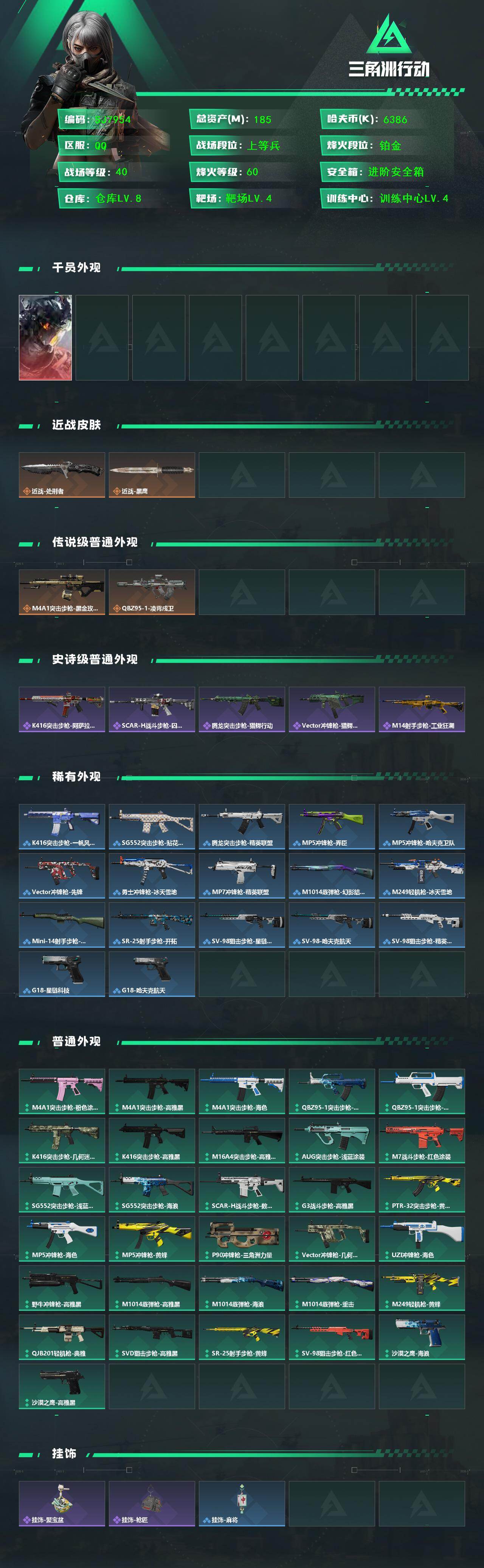 SJZQM452812三角洲行动账号详情图3