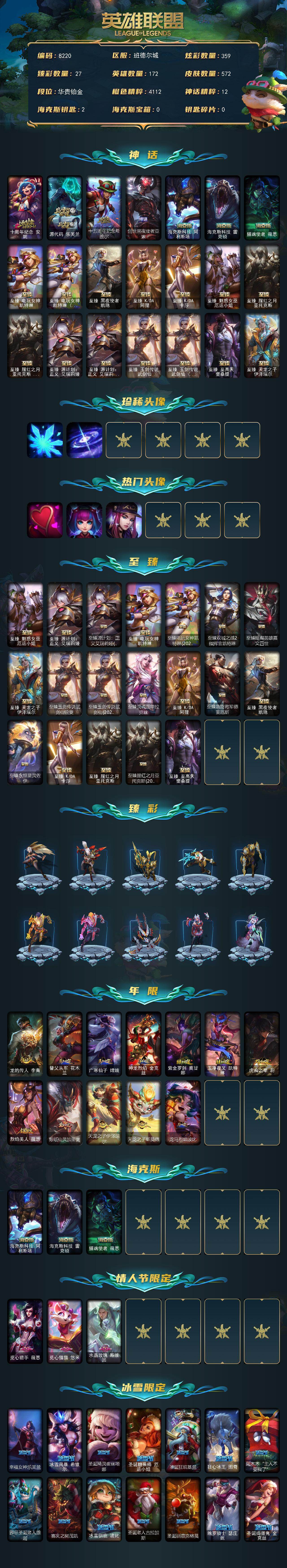 LOLLX423745英雄联盟账号详情图2