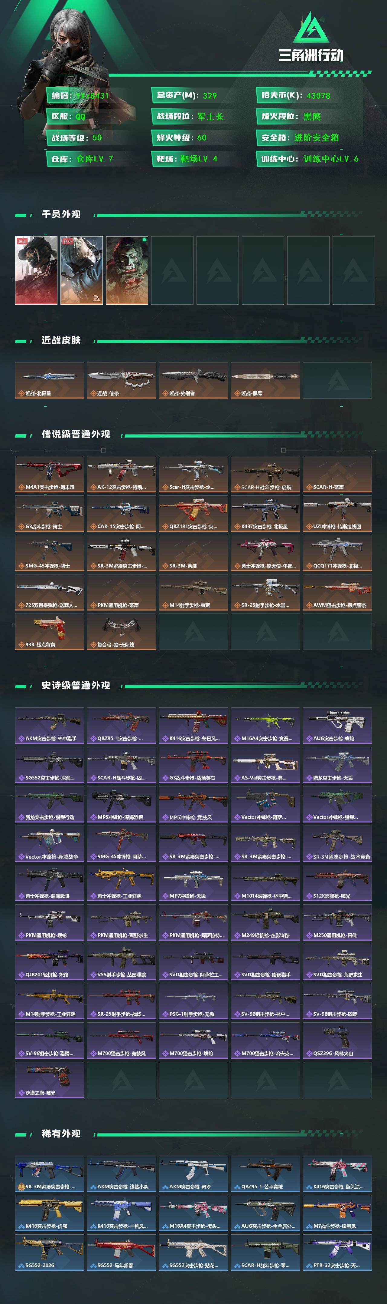 SJZCMW447316三角洲行动账号详情图2