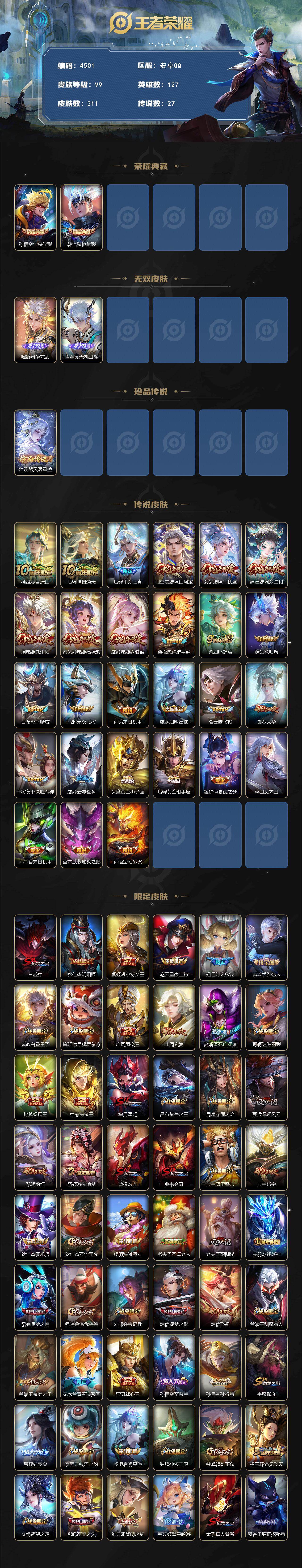 WZCMW4165928王者荣耀账号详情图2