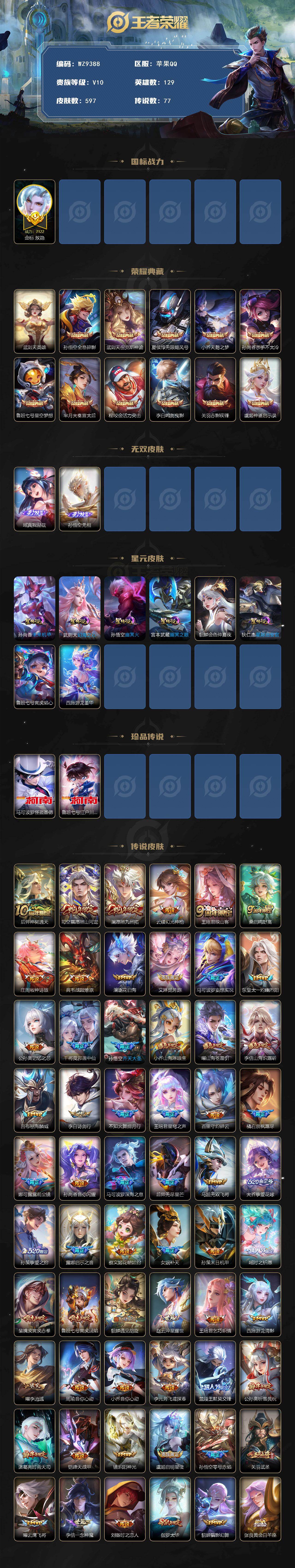 WZCMW4189888王者荣耀账号详情图2