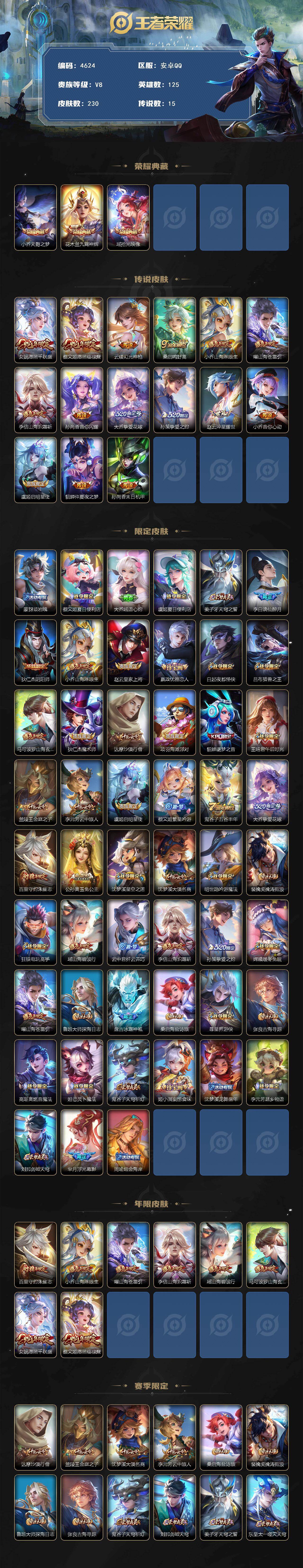 WZQM4180226王者荣耀账号详情图3