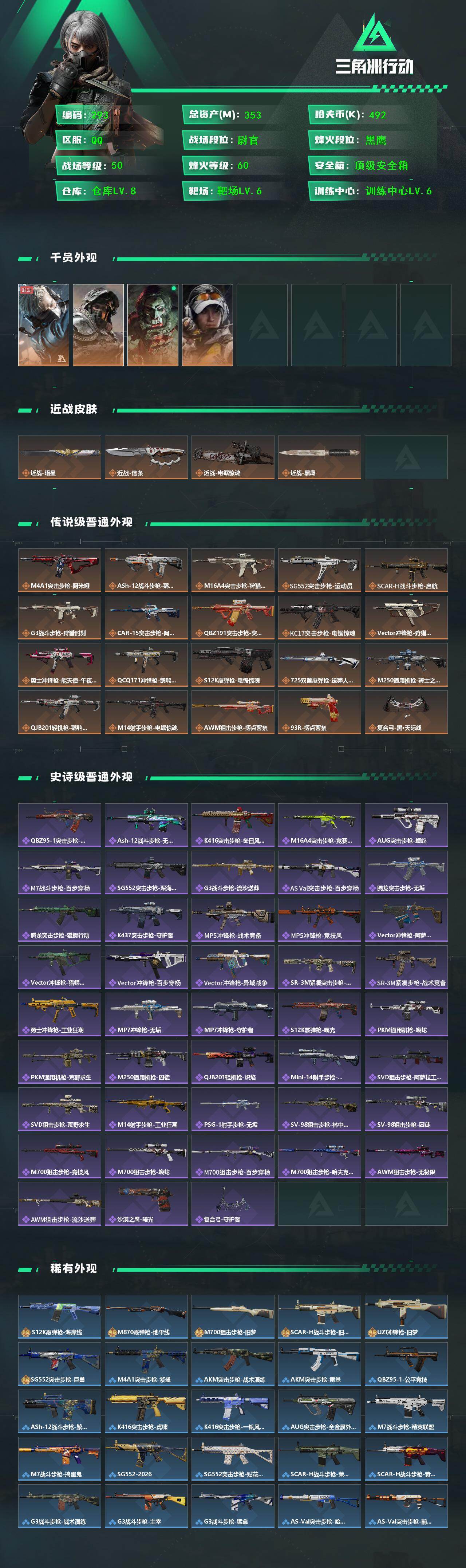 SJZCMW458537三角洲行动账号详情图2