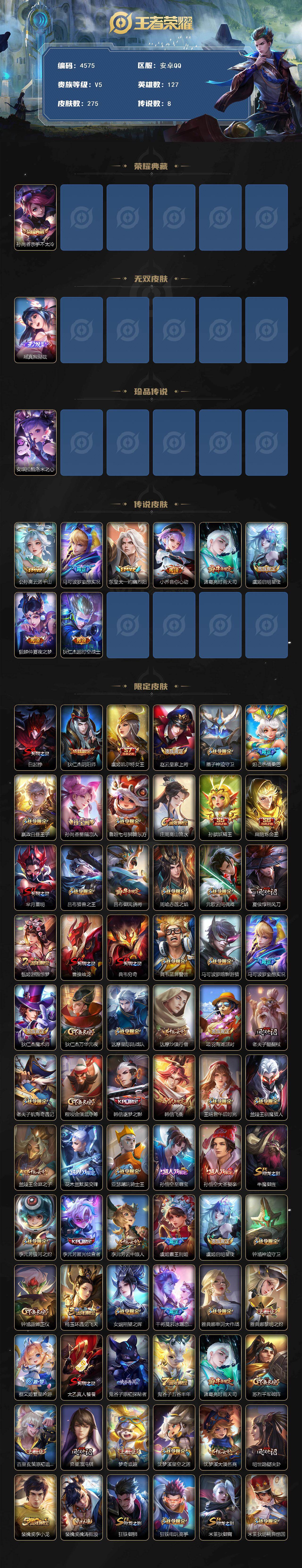 WZCMW4167592王者荣耀账号详情图2