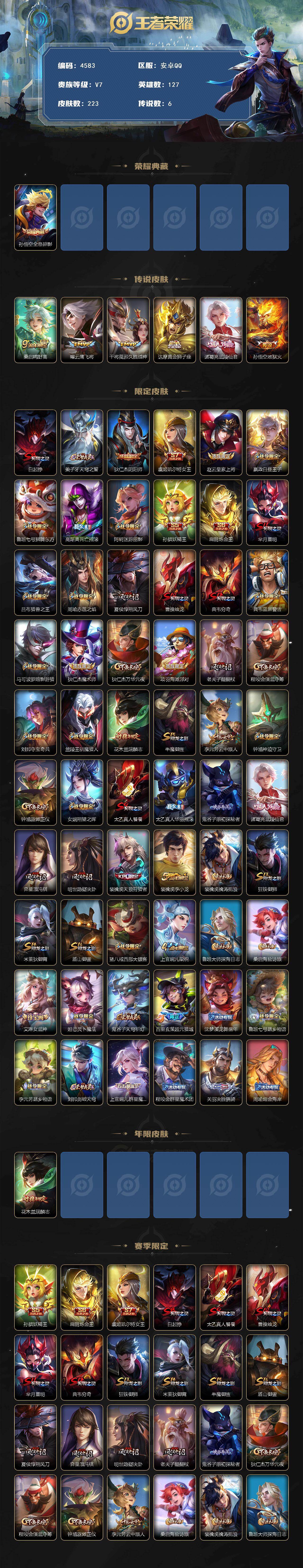 WZCMW4167606王者荣耀账号详情图2