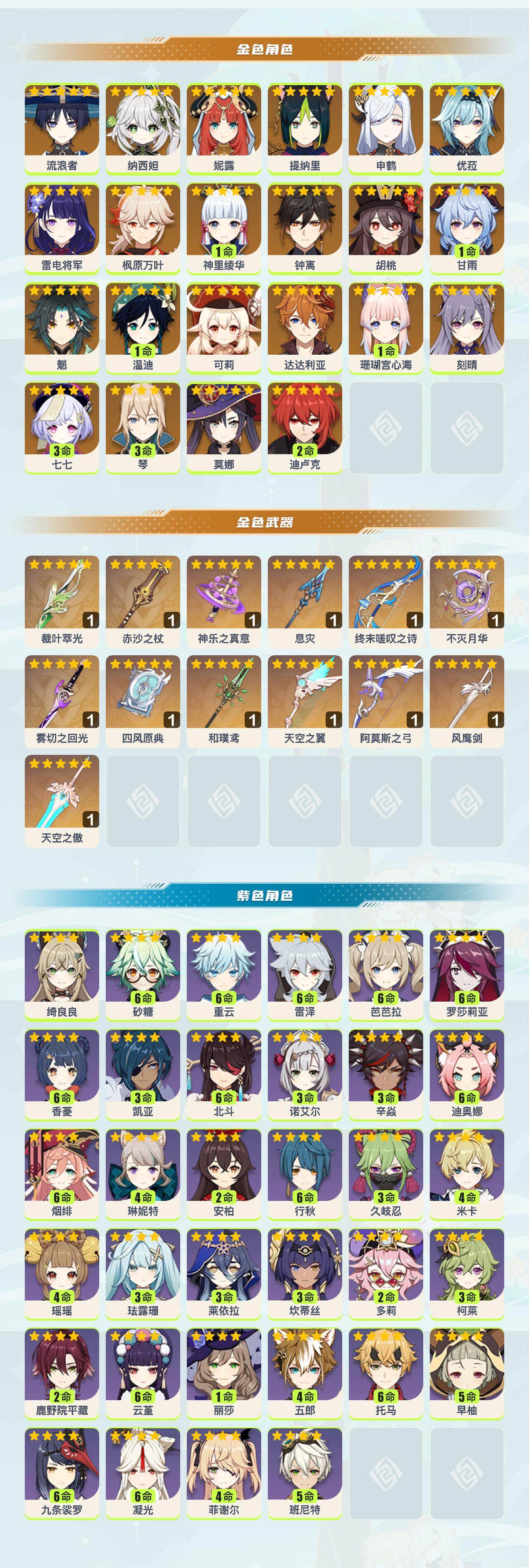 YSYHY42513原神账号详情图2