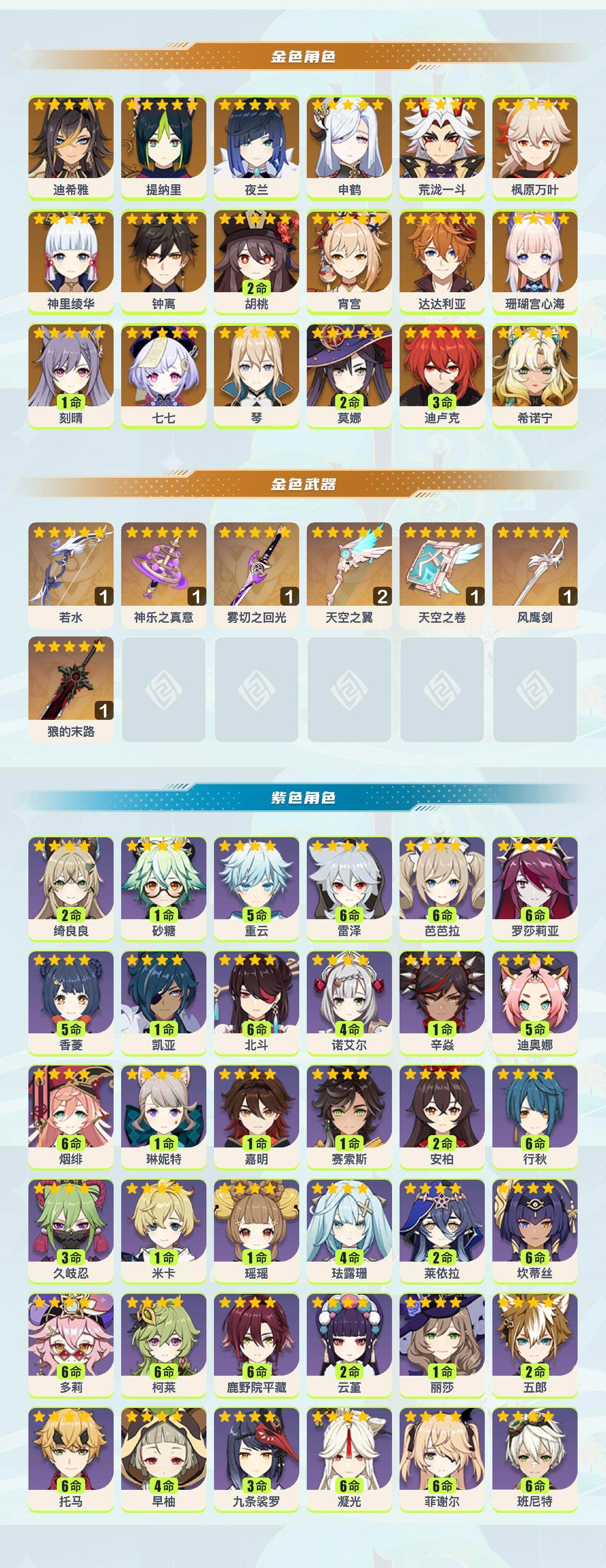 YSYHY42531原神账号详情图2