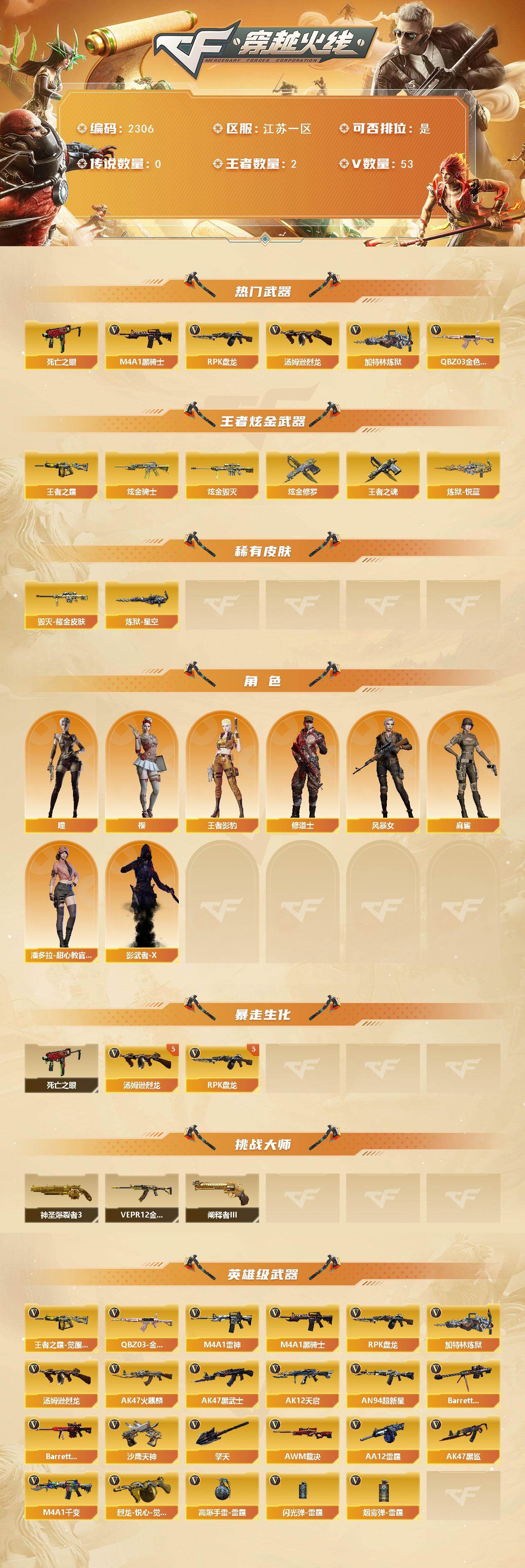 CFCMW445152穿越火线账号详情图2