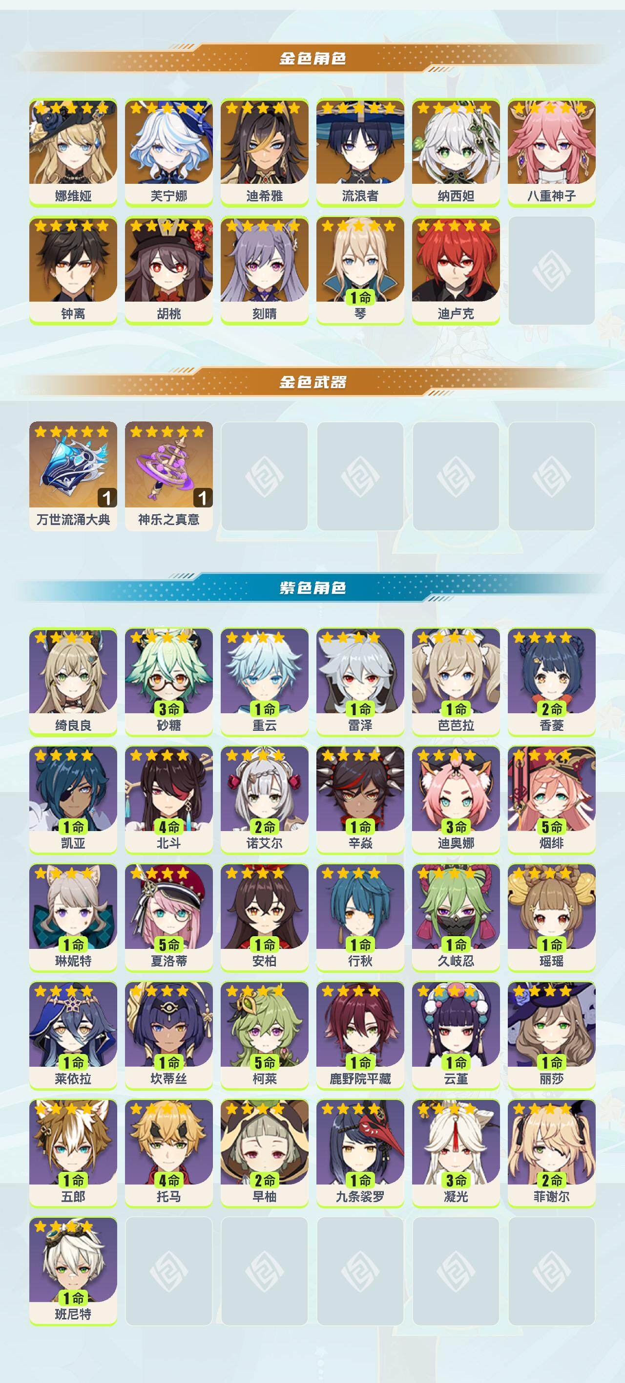 YSYHY42563原神账号详情图2