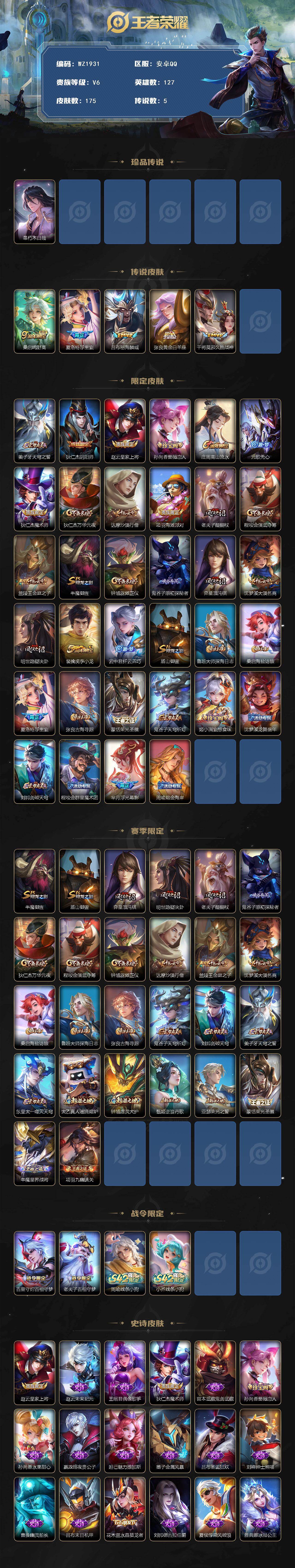 WZLX4168556王者荣耀账号详情图2