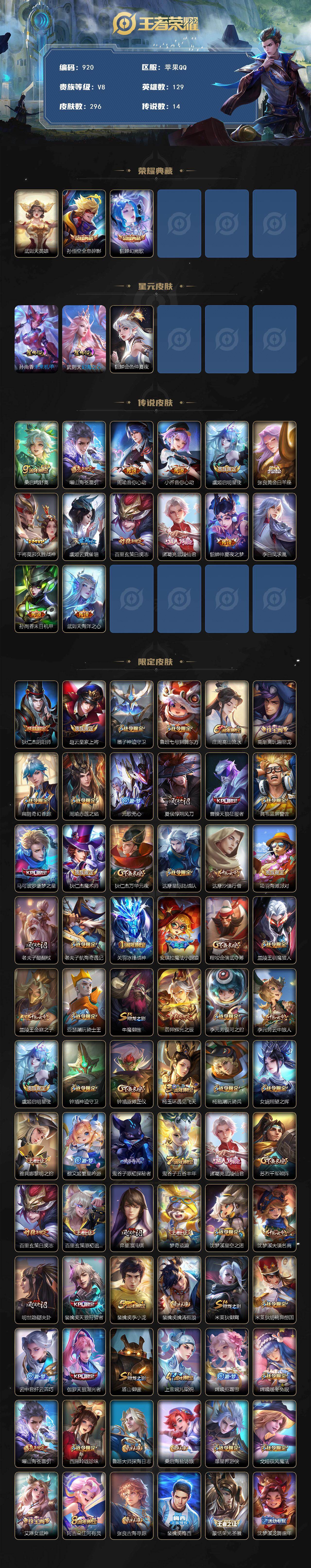 WZLFY4168617王者荣耀账号详情图2