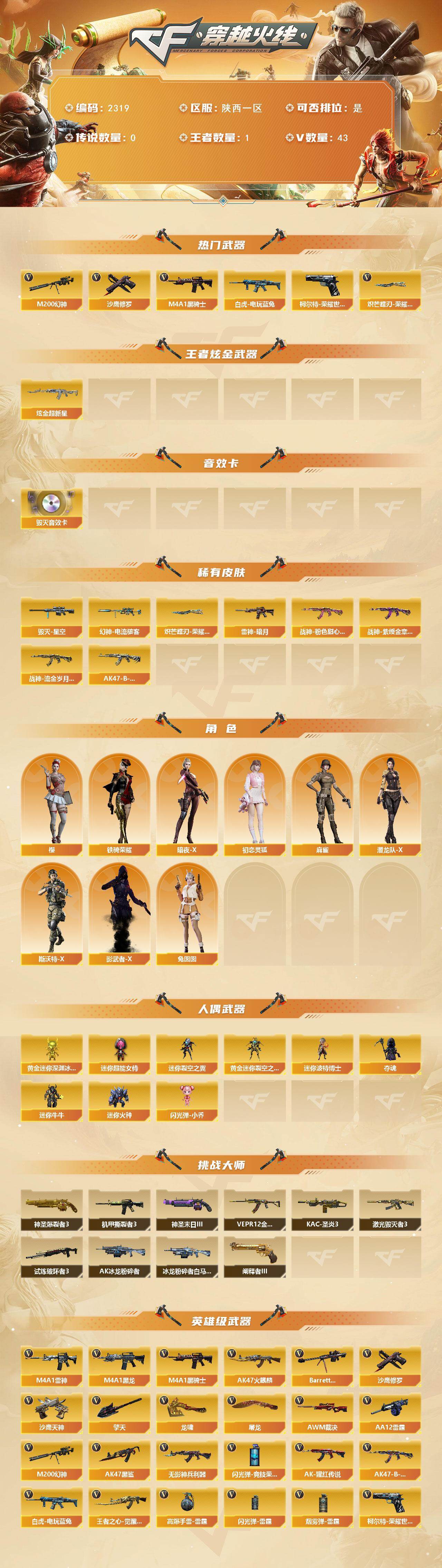 CFCMW445520穿越火线账号详情图2